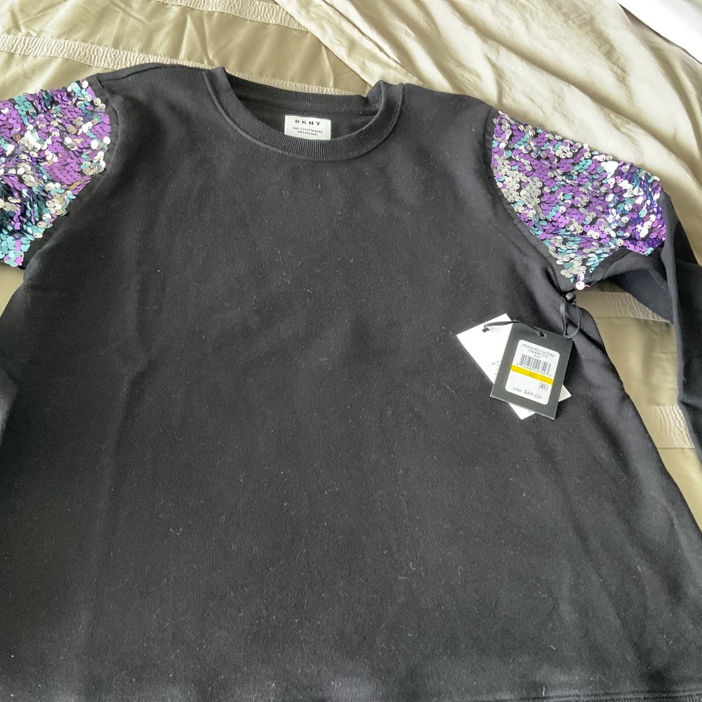 DKNY THE EVERYWHERE SWEATSHIRT NAVY BLUE SIZE MEDIUM